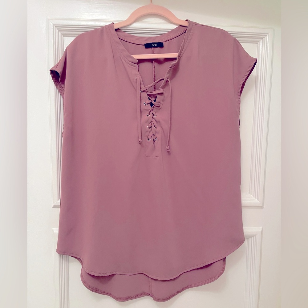 Ruti Laced Up Tucked in Blouse Size:3 - Picture 3 of 6